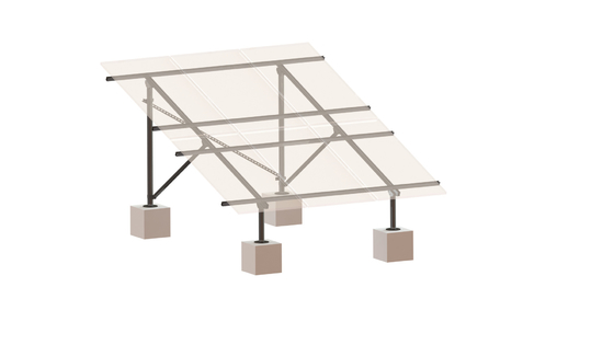 Frameless Steel Solar Structure Anti Corrosion Galvanized Panel Ground Mount Rack