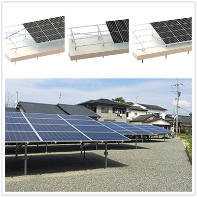 Aluminum Photovoltaic Ground Mounted Solar Structure Flat Land Racking System