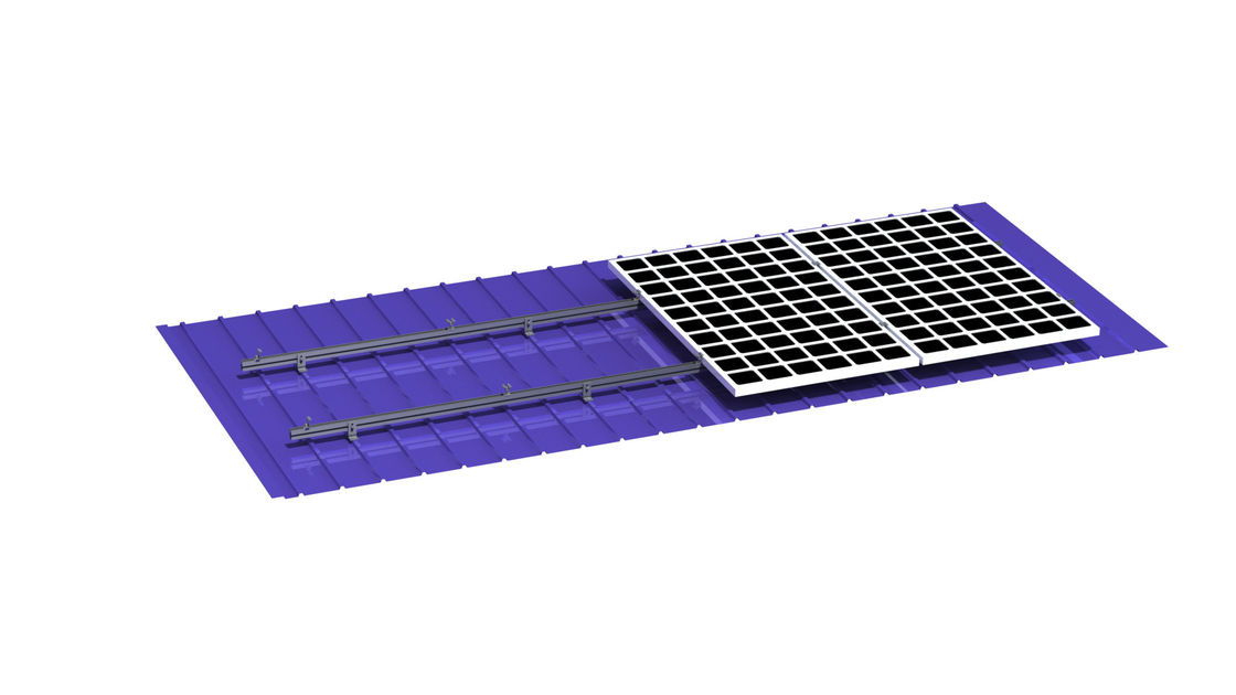 Corrugated Trapezoid Solar Racking Systems For Metal Roofs 88m/S Brackets