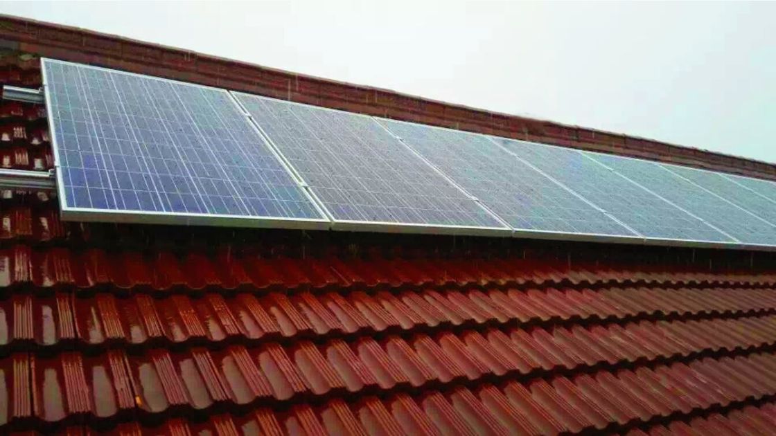 Flat Residence Tile Roof Solar Mounting System 88m/S Adjustable Panel ...