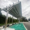Aluminum Solar Panel Carport Single Column , Flat Land Solar Canopy Carport