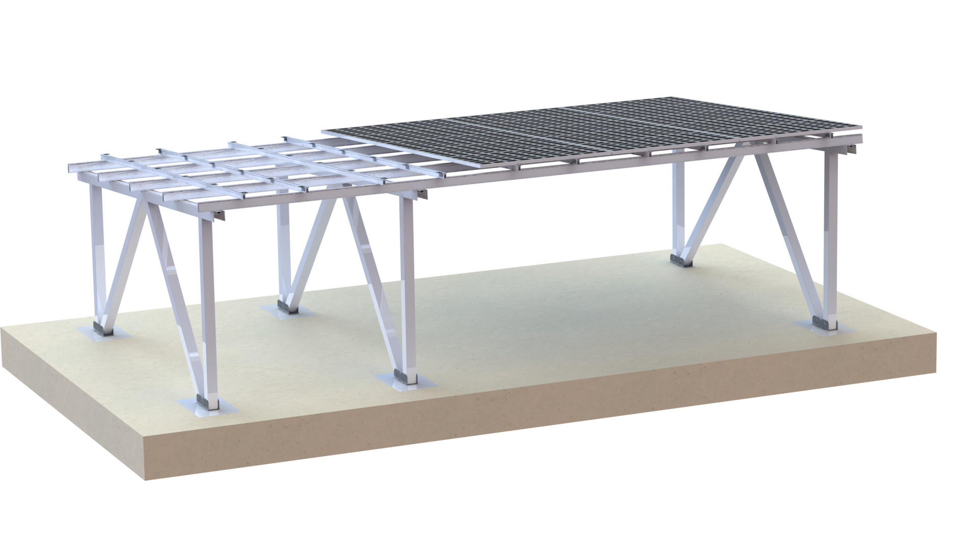 60m S 1 5KN M2 Solar Panel Carport Landscape Photovoltaic System 60m-s-1-5kn-m2-solar-panel-carport-landscape-photovoltaic-system