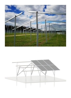Ground Mount C-Channel Steel Solar Mounting System S350GD